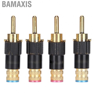Bamaxis Banana Audio Plug  Easy To Use 24K Gold Plated HIFI Plugs for and Video Receiver  Systems Home Theater