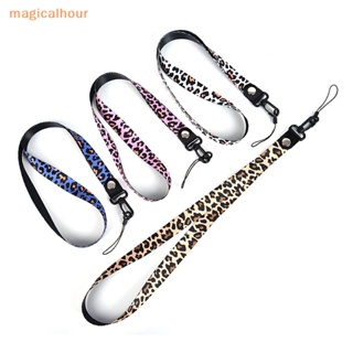 Magicalhour^^ สายคล้องโทรศัพท์มือถือ ลายเสือดาว แบบยาว ถอดออกได้