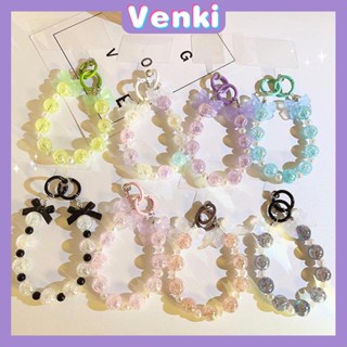 Venki - เคสโทรศัพท์ หัวเข็มขัด สร้อยข้อมือ เชือกเส้นเล็ก สายรัดข้อมือ ลูกปัดหลากสีสัน คละแบบ หลากสี หัวใจ โบว์ ดวงจันทร์ หลากสี เข้ากันได้ง่าย เคสไอโฟน