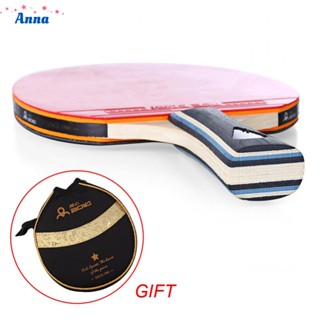 【Anna】Table Tennis Racket Long Handle One-star Reverse Glue Wood+Rubber 1 Pc