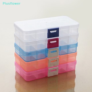 &lt;Plusflower&gt; กล่องพลาสติกใส 10 ช่อง สําหรับใส่เครื่องประดับ ลูกปัด สกรู