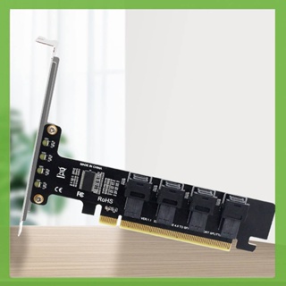 อะแดปเตอร์การ์ดแยก SFF-8643 NVME PCIE SSD PCI-E 16X เป็น 4 พอร์ต U.2 SFF-8643 8639