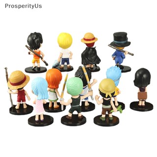 [ProsperityUs] ของเล่นฟิกเกอร์ One Piece Monkey D Luffy Boa Hancock Sanji Zoro Ace Shanks 12 ชิ้น