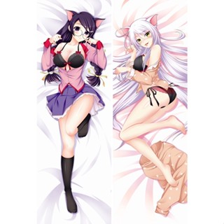 Nekomonogatari Hanekawa Tsubasa ปลอกหมอน ลายอนิเมะ Dakimakura ขนาด 50x150 ซม. 2 ชิ้น