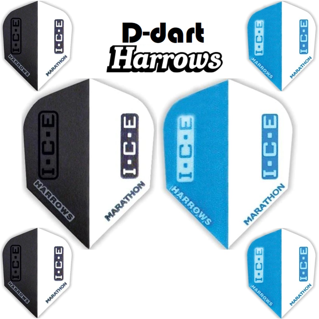 Harrows Dart Flights - Standard Marathon Extra Strong ICE 3 ชิ้น/แพ็ค (SAYAP ARROW)