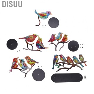 Disuu Birds On Branch Desktop Ornaments  Lightsome Colorful Ornament Tablet for Home