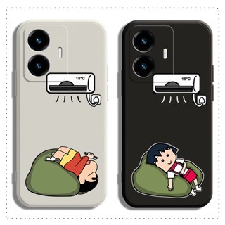 เคส VIVO Y36 Y33S Y33T T1X Y21 Y21S Y21T Y20S Y12A Y12S Y20 Y20SG Y20I Y19 Y15A Y15S Y12 Y15 Y17 Y11 Y12I Y02 Y16 Y02S โทรศัพท์มือถือ แบบนิ่ม ลายการ์ตูนชินจัง สําหรับ