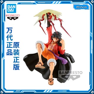 [ของแท้] Bandai ฟิกเกอร์แว่นตา One Piece BRC Battle of Onishima Sakura Domineering Luffy MC7P