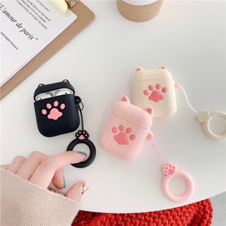 เคสหูฟังซิลิโคน รูปกรงเล็บแมวน่ารัก กันตก สําหรับ AirPods Generation 1 2