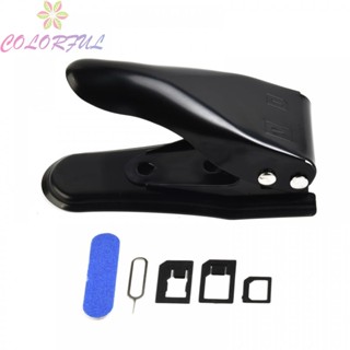 【COLORFUL】Sim Card Cutter Alloy Steel Black Correct Cut Cutting Tool Dual Eject Pin