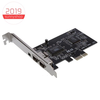 การ์ดควบคุม PCI Express x1 PCI-E FireWire 1394a IEEE1394 3 พอร์ต สําหรับเดสก์ท็อป