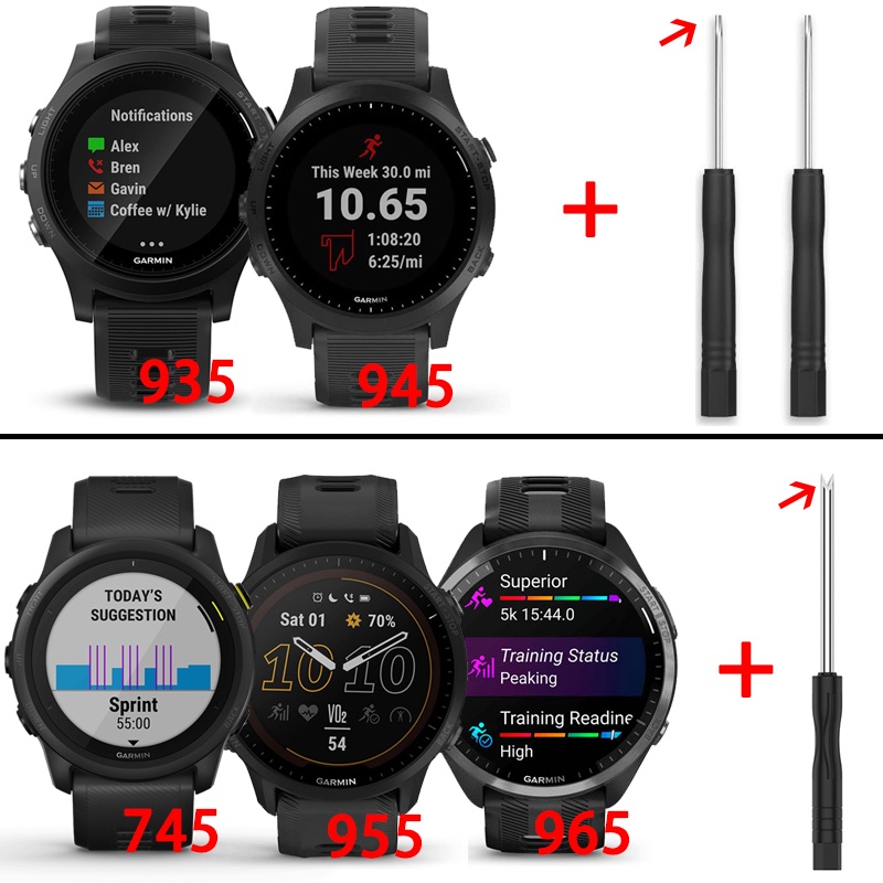 สายนาฬิกาข้อมือซิลิโคน กันน้ํา สําหรับ Garmin Forerunner 965 955 945 935 745