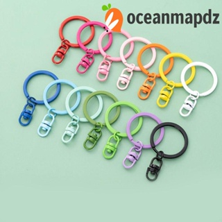 OCEANMAPDZ พวงกุญแจ หัวเข็มขัดหมุนได้ สีแคนดี้ แฮนด์เมด