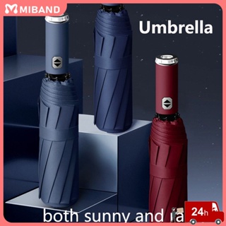 พร้อมส่ง ไฟฉาย ร่มผู้ใหญ่ Super Windproof Rainproof 12 Ribs Uv Protection Outdoor Travel Umbrella Large Umbrella Auto Open Close Excellent Water Repellency Umbrella Femele Men Students