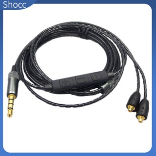 Shocc สายหูฟัง ปรับระดับเสียงได้ แบบเปลี่ยน สําหรับ Shure Mmcx Se215 Se535 Se846 Ue900