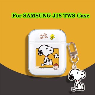 【ของแท้】เคสหูฟัง แบบนิ่ม แบบใส ลายการ์ตูน สําหรับ SAMSUNG J18 TWS SAMSUNG J18 TWS