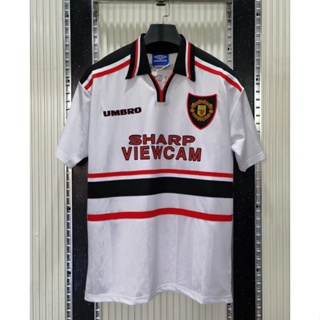 เสื้อกีฬาแขนสั้น ลายทีมชาติฟุตบอล Manchester United 98-99 ชุดเยือน สไตล์เรโทร