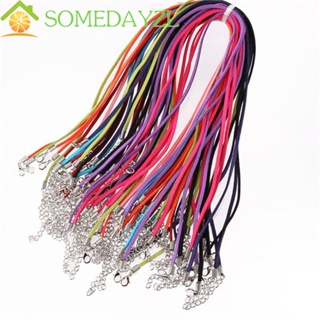 SOMEDAYZL สร้อยคอ 10 ชิ้น โซ่หนังนิ่ม DIY เข็มกลัด สีดํา / น้ําตาล / ม่วง เครื่องประดับหนังสตริงเกาหลี