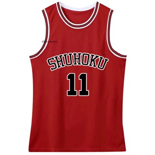 If Slam Dunk [Vest Set] เสื้อกล้าม สีแดง เสื้อกีฬาบาสเก็ตบอล ลายทีม Rukawa Feng 11 สําหรับผู้ชาย และผู้หญิง