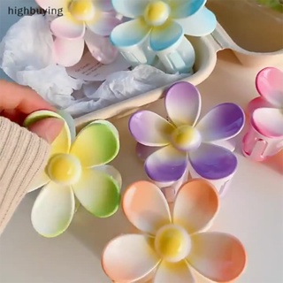 [highbuying] ใหม่ พร้อมส่ง กิ๊บติดผม ลายดอกไม้ เนื้อแมตต์ หนา กันลื่น 2.7 นิ้ว สําหรับผู้หญิง 4 ชิ้น