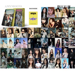 Ruiyim 55 Aespa โฟโต้การ์ด ยินดีต้อนรับสู่ My World โฟโต้การ์ด Lomo โฟโต้การ์ด