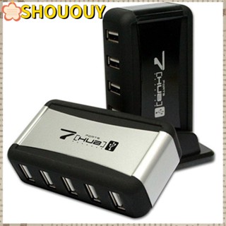 SHOUOUY อะแดปเตอร์แปลงสายชาร์จ Usb 7 พอร์ต แบบพกพา พร้อมพาวเวอร์ AC