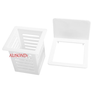 ALISOND1 ชั้นวางแปรงสีฟัน อเนกประสงค์ แบบพกพา ขนาดใหญ่ จุของได้เยอะ ระบายน้ําได้ สีขาว สําหรับห้องครัว