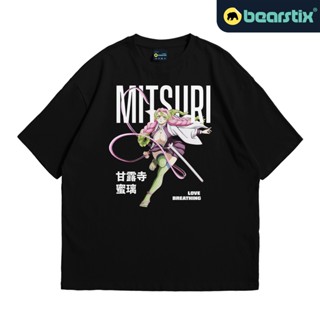 เสื้อผ้าฝ้าย Bearstix เสื้อยืด พิมพ์ลาย Mitsuri Kanroji Kaos Love Hashira Baju Demon Slayer Kimetsu No Yaiba S3S-5XL