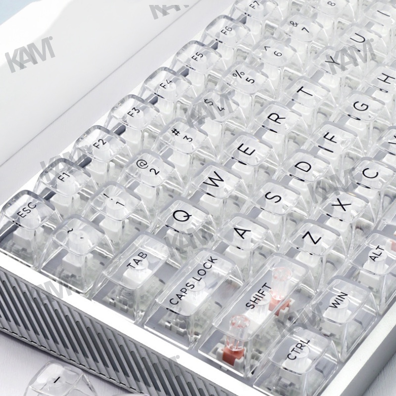 Kam คริสตัล Clear Keycaps Keycaps PC Backlit Keycaps 143 คีย์ส่วนบุคคล Keycaps สําหรับ 108/104/100/9