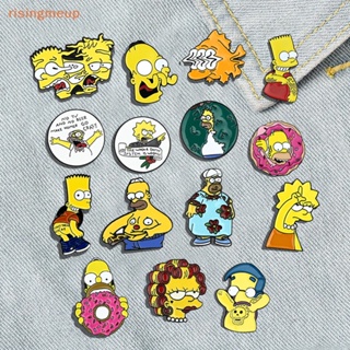 [risingmeup] เข็มกลัด รูปการ์ตูนดิสนีย์ The Simpsons น่ารัก เครื่องประดับ สําหรับผู้หญิง