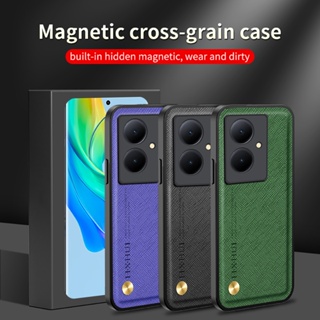 For Vivo V29 Lite 5G Y78+ y78 y36 china/global Shockproof Cover Luxury Leather Cross pattern Casing Magnetic shell