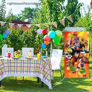 Righteousflourishs.th แบนเนอร์เกม Dragon Ball Z Bean Bag สําหรับงานปาร์ตี้ 1 ชิ้น