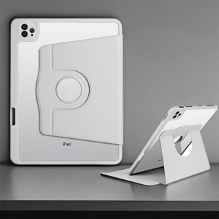 เคส พร้อมช่องใส่ปากกา หมุนได้ 360 องศา สําหรับ iPad Pro 11 12.9 6th 5th Gen iPad Air 5 Air 4 10.9 นิ้ว 10th Gen ​ฝาครอบขาตั้งแม่เหล็ก