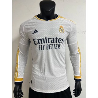 เสื้อกีฬาแขนยาว ลายทีมฟุตบอล Real Madrid 2324 ชุดเหย้า