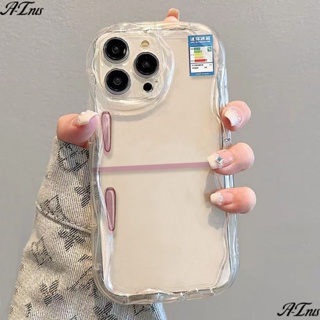 ✅เคสโทรศัพท์มือถือแบบนิ่ม ใส กันกระแทก ทรงโค้ง ลายครีม สีใส สําหรับ Iphone 14 13promax 12 11 7 8p xs xr RC8Q