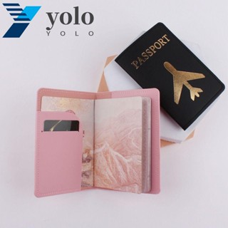 YOLO กระเป๋าสตางค์ หนัง PU ใส่หนังสือเดินทางได้ อุปกรณ์เสริม สําหรับผู้หญิง