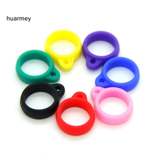 Huarmey 10 ชิ้น เชือกเส้นเล็ก แหวนยืดหยุ่น ป้องกันการสูญหาย ซิลิโคน ป้องกัน แหวน อุปกรณ์เสริม สําหรับบุหรี่ E-Cigarette