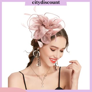 &lt;citydiscount&gt;  กิ๊บติดผม ประดับขนนก น้ําหนักเบา ไม่ซีดจาง เข้ากับทุกการแต่งกาย สไตล์เรโทร สําหรับผู้หญิง เจ้าสาว