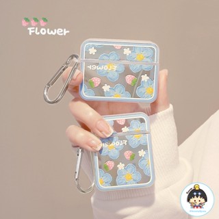 เคสหูฟังบลูทูธไร้สาย ซิลิโคนแข็ง ลายดอกไม้ สีเงิน สําหรับ Airpods 1 2 3 pro2