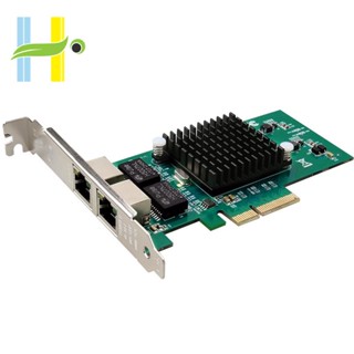 การ์ดเครือข่ายเซิร์ฟเวอร์ PCI-E X4 Gigabit 82576 พอร์ตคู่ 10 100 1000Mbps