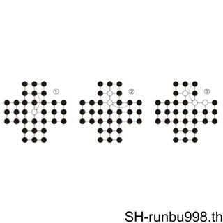 (runbu) เกมกระดานโซลิเทียร์ หมุดคลาสสิก และหินอ่อน 33 ชิ้น สําหรับเด็ก และผู้ใหญ่