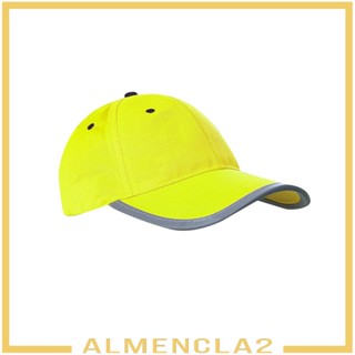 [Almencla2] หมวกเบสบอลลําลอง สีนีออนสะท้อนแสง เพื่อความปลอดภัย สําหรับผู้ชาย และผู้หญิง เหมาะกับการวิ่ง ฮาโลวีน