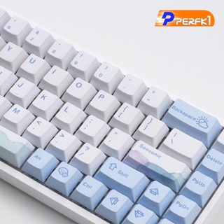 [Perfk1] ปุ่มกดคีย์บอร์ด PBT 129 คีย์ ติดตั้งง่าย แบบเปลี่ยน สําหรับคีย์บอร์ด Mechanical 60 61 64 68 คีย์