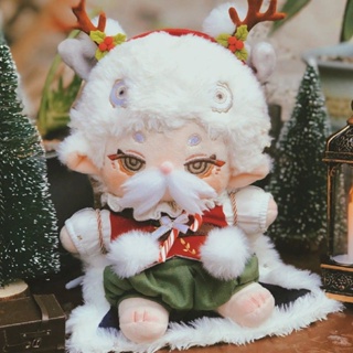 Spot cotton doll 20cm doll clothes elk crown red Christmas doll clothes plush doll dress gift