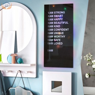 MIU กระจกเงา กระจกอะคริลิค พร้อมสายไฟ LED สําหรับตกแต่งผนังบ้าน Positive Affirmations Mirror