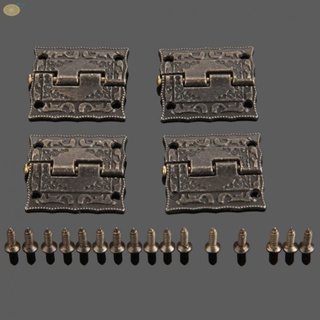 【VARSTR】Hinges Antique Printing Easy To Install Retro Design With Screws Zinc Alloy