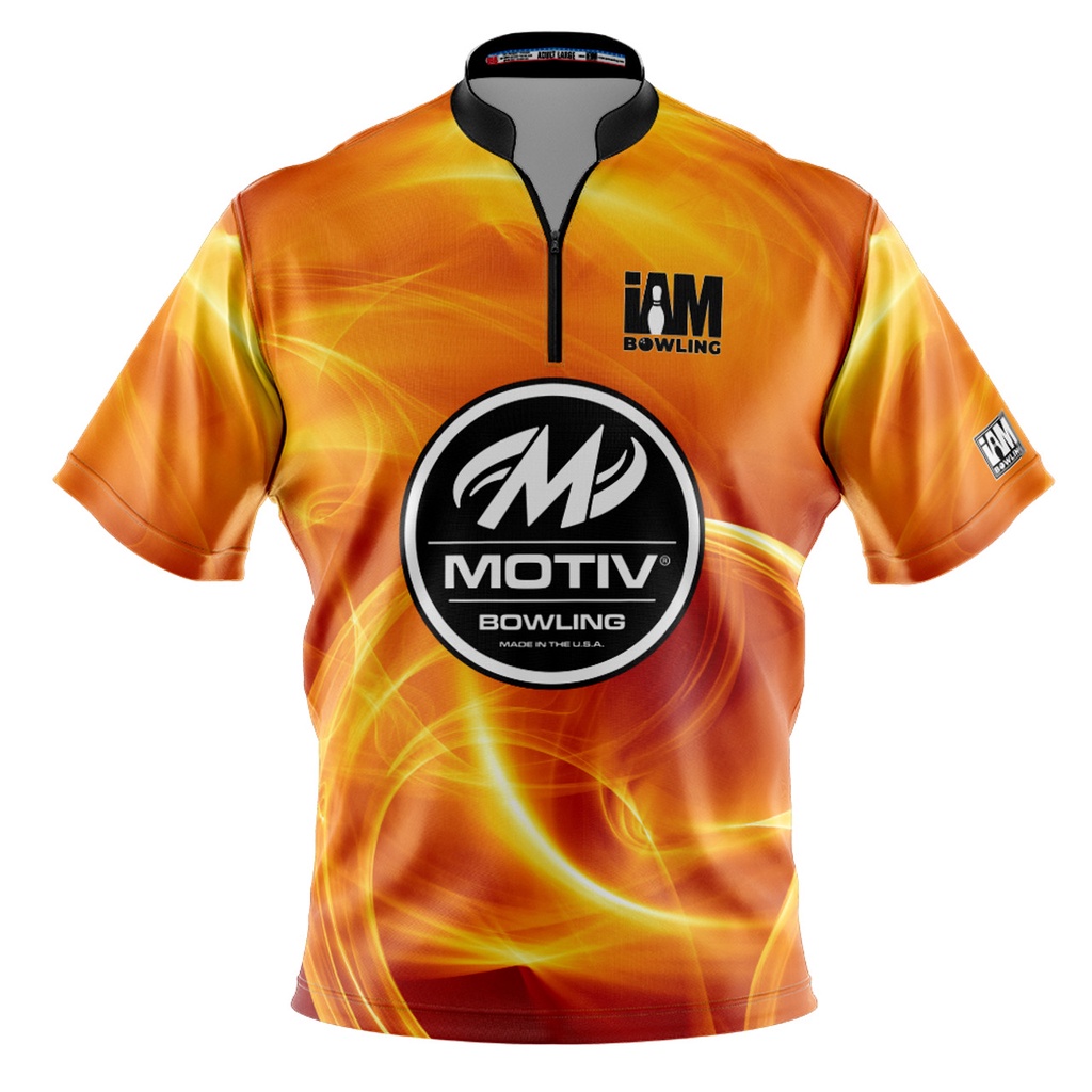 MOTIV DS Bowling Jersey - ออกแบบ 2019-MT 3D Zip Collar Bowling เสื้อชื่อ DIY