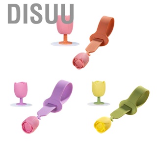 Disuu Toilet Lid Lifter Cute Tulip Durable Silicone Seat Cover Lift Handle Avoid Touching