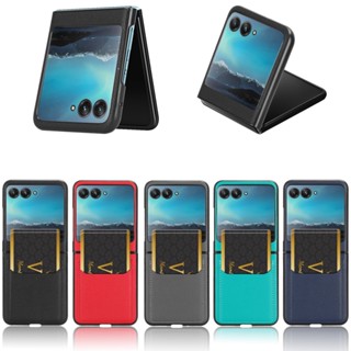 เคสกระเป๋าสตางค์ หนัง PU แบบบางพิเศษ หรูหรา สําหรับ Motorola Razr 40 Ultra 5G