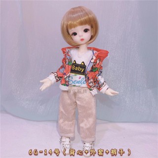 · ชุดออกกําลังกายแฟชั่น 3 ชุด 6 เซ็นติเมตร 30 ซม. BJD แฟชั่นเสื้อผ้าแฟชั่น เสื้อโค้ทโค้ทฤดูหนาว 3 ชุด